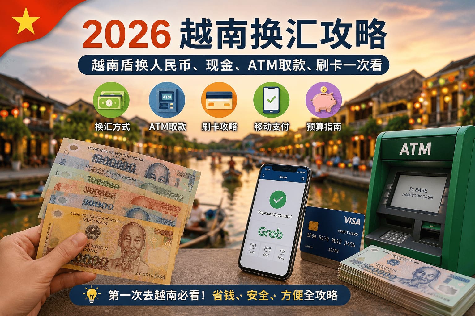 2026 越南换汇攻略｜越南盾换人民币、现金、ATM取款、刷卡一次看